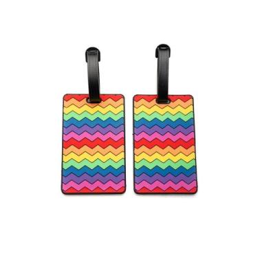 Imagem de Tag de Mala Listras Coloridas - Bagaggio, U