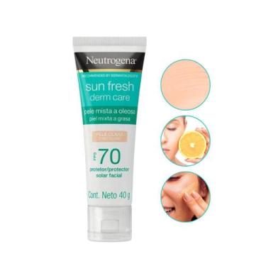 Imagem de Protetor Solar Oil Free Com Cor Pele Clara Sunfresh FPS 70 40g Neutrog