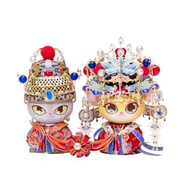 Imagem de MU 3D Metal Puzzle for Adult Cat Couple,Chinese Bridal and Bride Figure Model Kits Brain Teaser Love Wedding Gift Home Decor