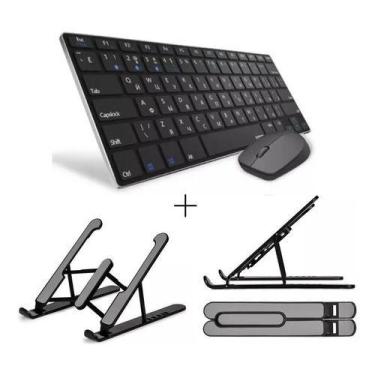 Imagem de Teclado E Mouse S/ Fio + Suporte P/ Notebook Book Core I5 - Skin Zabom