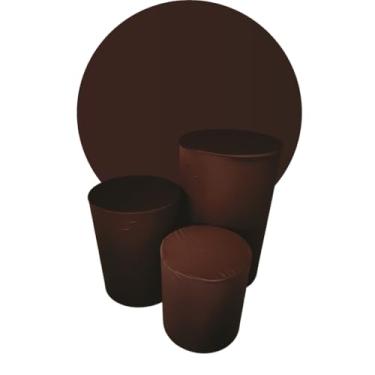 Imagem de kit Capa Trio de Cilindro + Painel 1,50m Decoração Festa - multicolorido Organização de Decoração para Festas(MARROM)