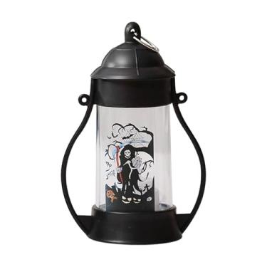 Imagem de KiBcsLic Lanterna de vela LED de Halloween, decoração de Halloween para festa, mesa, luminária pendente para clube, casa, presente, fazenda, sala de estar, Crânio