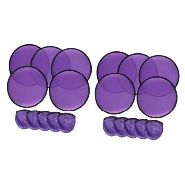 Imagem de Colaxi 10x Ventiladores dobráveis, ventiladores redondos dobráveis para atividades ao ar livre, decoração de viagem e festa, Roxo