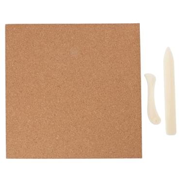 Imagem de Cosiki 12 X 12 Polegadas de Gravação de Vidro, Placa de Cortiça Resistindo a Calor Com 2 Raspadores, para Solda, Corte e Placa de Parede