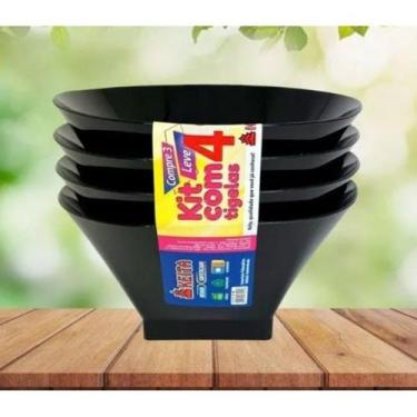 Imagem de Kit 4 Tigela Pote Plástico Cumbuca Petiscos Sobremesa 500ml - keita, P