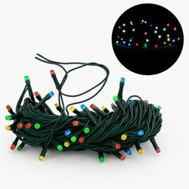 Imagem de 5 Pisca Pisca Cordão Luz 50 Led Varal 8 Funções 5m 110v Kit - Global