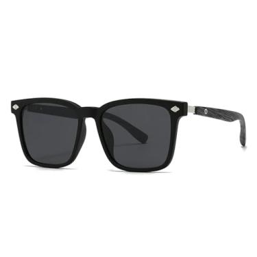 Imagem de Óculos de sol de espessura armação masculina feminina (preto)