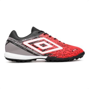Imagem de Chuteira Society Umbro Gravity Masculino (Coral/Preto, BR, Adulto, Numérico, 40)