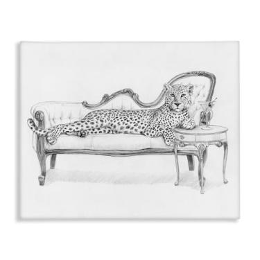 Imagem de Stupell Industries Design de arte de parede em tela de chita da Besta Lounging por Victoria Barnes, 40,6 x 50,8 cm