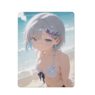 Imagem de Hot Sexy Anime Girl Poster Art Poster Tin Sign Vintage Wall Art Decoration Poster 30,5 x 40,6 cm, Aj025