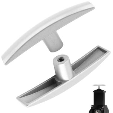 Imagem de KAKUPPA 2 unidades de substituição de manípulo de válvula de lixo RV de alumínio, alça em T para válvulas de despejo de esgoto de 1/5.1 cm 5.1 cm 7.6 cm compatível com camco Valterra RV Camper preto e