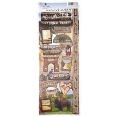 Imagem de Paper House Productions Folha de adesivo de cartolina para artesanato, scrapbooking e coleção - Yellowstone Park