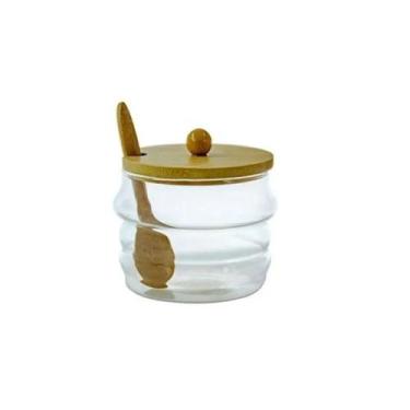 Imagem de Açucareiro Vidro Borossilicato Com Tampa E Colher De Bambu - MIMO STYL