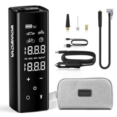 Imagem de Compressor de ar portátil para pneu lnflator, sem fio 150PSI e inflação 4x mais rápida, bomba de ar de 12000 mAh, tela cheia de toque de 7,4 polegadas, bomba de pneu com medidor de pressão para carro