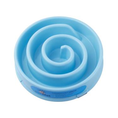 Imagem de Comedouro Lento Educador Para Cães Modelo espiral Azul - Nyp