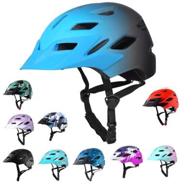 Imagem de Bavilk Capacete de bicicleta infantil, meninos, meninas, com luz de LED, viseira destacável para crianças, jovens, adolescentes, multiesportivos, para patinação, ciclismo, scooter, skate ajustável e