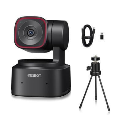 Imagem de OBSBOT Tiny 2 Lite, Webcam PTZ 4K 1080p a 60fps HDR, câmera de PC com rastreamento AI, micro com cancelamento de ruído AI, tripé, controle de gestos, foco automático, plug & play, ideal para jogos ou
