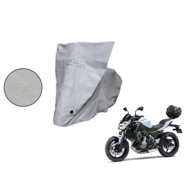 Imagem de Capa Protetora Moto Kawasaki Z 650 RS com Baú/ Bauleto Cinza - Kahawai