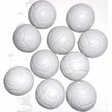 Imagem de Bola Bolinha Leve Pebolim Totó Fla Flu Pacau 10 Unidades Branca - Souz