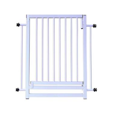 Imagem de Portão Pet Cachorro Criança Grade Para Porta Branco 80Cm - Csk Aramado