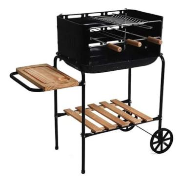 Imagem de Churrasqueira Movel Com Rodinhas Cor Preto