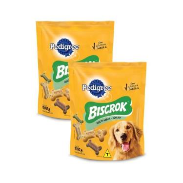 Imagem de Kit 2 Biscoito para Cães Pedigree Adulto Biscrok Multi 500g