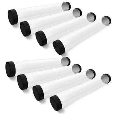 Imagem de Cylinder Playmat Tube with Dual Caps – Round TCG Playmat Holder, Portable PVC Mat Storage Case (8-Pack)