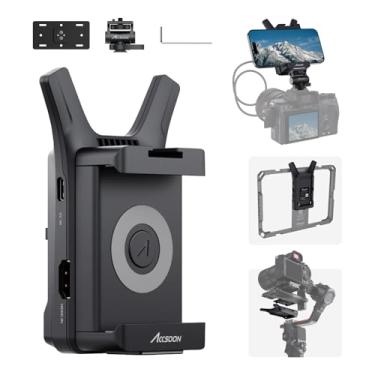 Imagem de Accsoon Transmissor de vídeo sem fio, tamanho mini, sistema de transmissão de vídeo sem fio CineView Nano para RS2/RS3/RS3 Pro/estabilizador de câmera, 1TX a 4RXs, baixa latência de 0,06s e longo