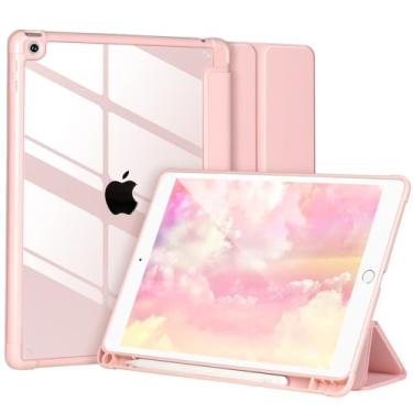 Imagem de Capa compatível com iPad 9/8/7ª geração 10,2 polegadas 2019/2018/2017, capa para iPad de 10,2 polegadas, capa rígida à prova de choque com suporte para lápis, capa para tablet para iPad 10,2 polegadas