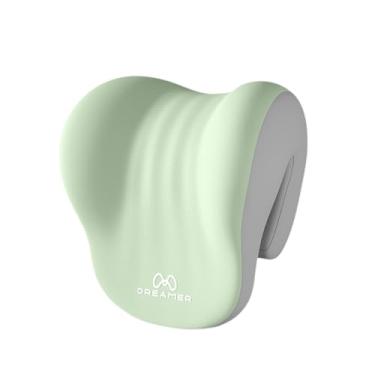 Imagem de IEUDNS Suporte de pescoço com memória para cadeira de escritório, almofada de encosto de cabeça ergonômica para cadeira de trabalho para pessoas sentadas por, Verde