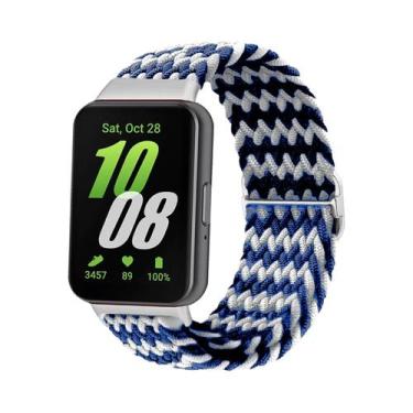 Imagem de Pulseira Ajustável De Nylon Trançado Para Samsung Galaxy Fit 3, Acessó