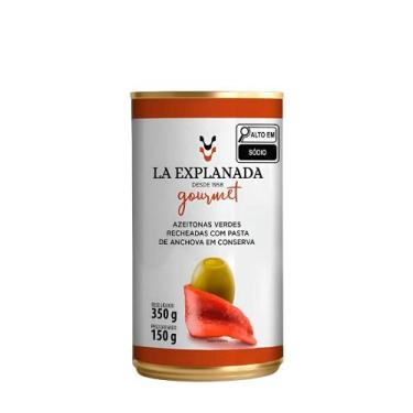 Imagem de Azeitona Verde Recheada Pasta Anchova La Explanada  150g