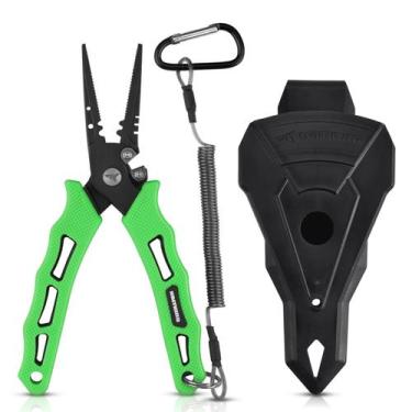 Imagem de Alicate de pesca KastKing Cutthroat 7 em aço inoxidável verde