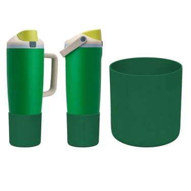 Imagem de ZXFYE Bota superior compatível com Owala 850 g 1,134 g FreeSip Sway garrafa de água e copo, antiarranhões e antiderrapante, grande capa protetora de silicone para Owalaa Sway