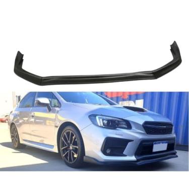 Imagem de Spoiler do para-choque dianteiro do carro peça de modificação do difusor de lábios compatível com WRX STI VAB VAF Varis 2015-2021 capa protetora de para-choque (aparência de carbono)
