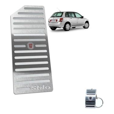 Imagem de Descanso De Pé Em Aço Inox Fiat Stilo 2003 A 2011 Prata