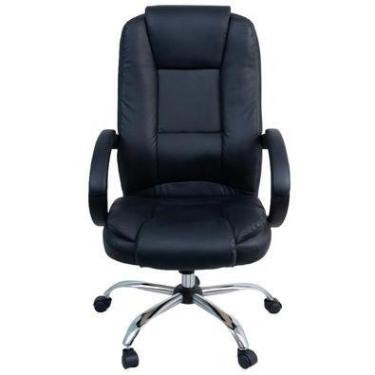 Imagem de Cadeira De Escritório Presidente Prizi Cheek, até 200kg, Ajustável, com almofada - Preta