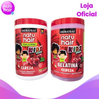 Imagem de Kit Creme para Pentear Cereja + Gelatina de Cereja 1kg - Natuhair Cosm