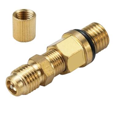 Imagem de Adaptador de encaixe de teste de pressão de combustível com válvula Schrader para motor diesel de curso elétrico Fo-rd 6.0L 2003-2010 (pacote com 1)