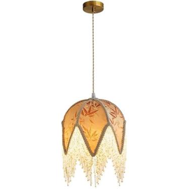 Imagem de Lustre de borla Luminária para Sala de Jantar Sala de Estar Cozinha Quarto Moderno Altura Ajustável Tecido Tecido Pendurado Luz