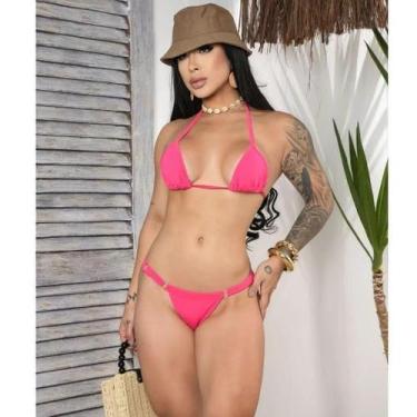 Imagem de Biquiní Cortininha Bojo Fio Dental Regulagem e Forro Duplo - Modella, 