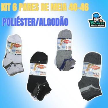 Imagem de Meias Masculinas Disinoni Kit com 6 Pares Sortidos