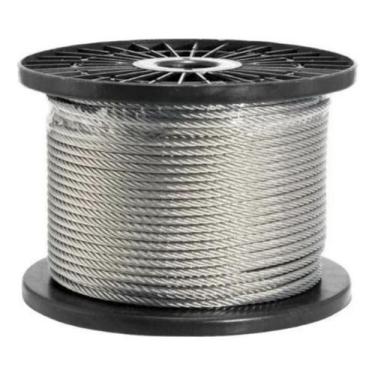 Imagem de Cabo De Aço Alma Fibra Galv. 3/16 4.76mm 6x7 - 20 Metros - Mundi