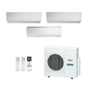Imagem de Ar-Condicionado Multi Split Inverter Fujitsu 27.000 (1x Evap HW 7.000 + 1x Evap HW 9.000 + 1x Evap HW 24.000) Quente/Frio 220V