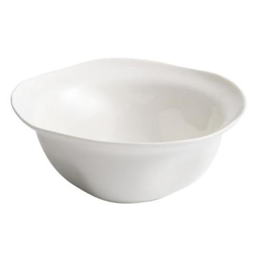 Imagem de URGDWEKJY Dinnerplates Peixe em conserva cozido, bacia grande, tigela de sopa profunda, tigela de arroz em forma de mão, tigela de macarrão de cerâmica, bandeja de jantar cozida em alta temperatura