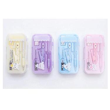 Imagem de Bússolas de desenho bússola/conjunto de matemática para estudantes com caixa de armazenamento inquebrável, conjunto de geometria para a escola, conjunto de papelaria de escritório (4 caixas)