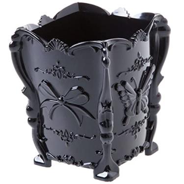 Imagem de Suporte de caneta criativo de mesa retrô caixa de armazenamento de pincel de maquiagem cômoda armazenamento de lápis de sobrancelha em pó (cor: D, tamanho: 8 * 10,5 cm) (D 8 * 10,5 cm)