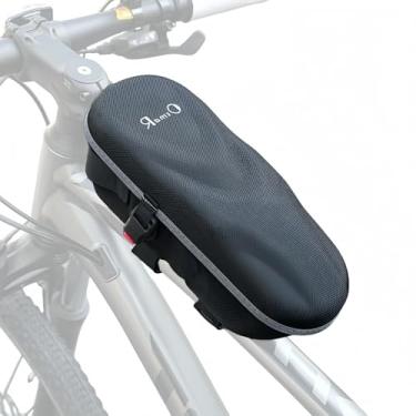 Imagem de SUKOUSRAM Bolsa para quadro de bicicleta, suporte magnético, design de liberação rápida, impermeável, bolsa de armazenamento de nylon, ajuste universal para bicicleta de montanha e estrada