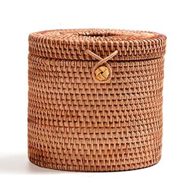 Imagem de Conjunto de pano de guardanapo de vime feito à mão toalha de papel papel de sala de tulipa encerado criativo hotel casa (cor: estilo-6) (estilo 1)