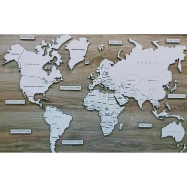 Imagem de Quadro Mapa Mundi, 70x40cm - Allis 